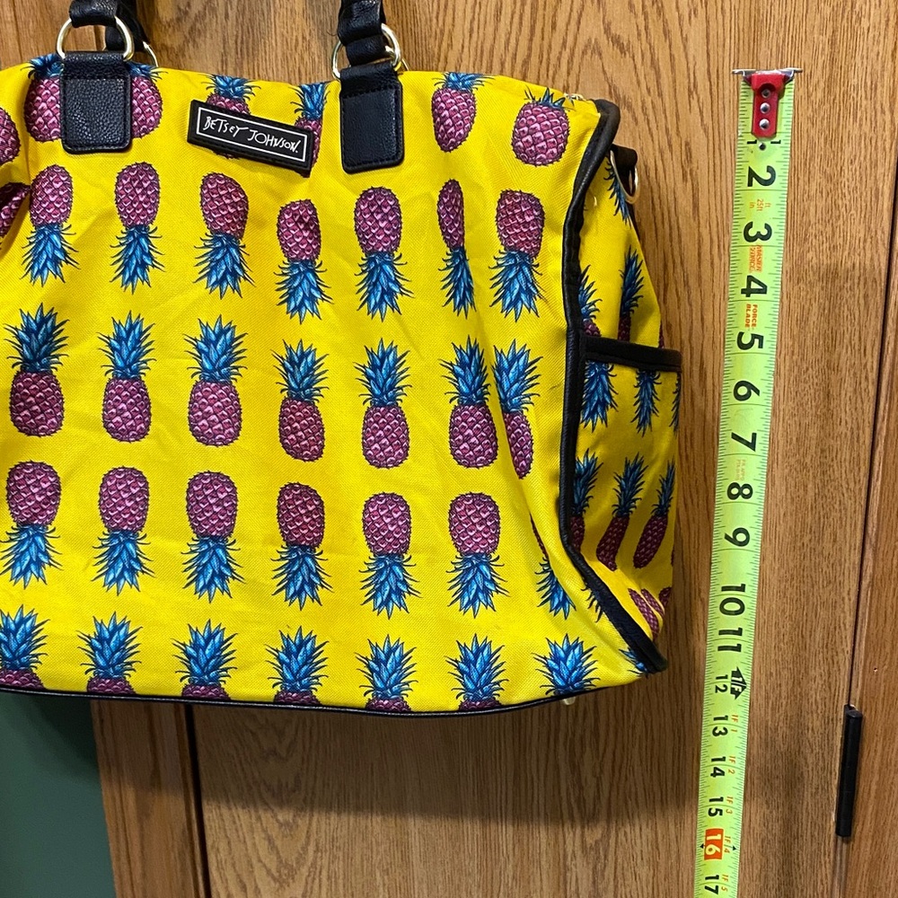 Betsey Johnson Yellow Pineapple Tote Bag - Picture 3 of 7